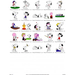 Package 25 Snoopy 02 Embroidery Designs